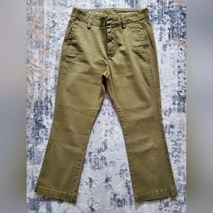 J. Crew Sammie Women's Khaki Pants in Green. Size 26 petite. Straight Leg.